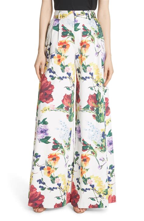 alice and olivia floral pants|More.